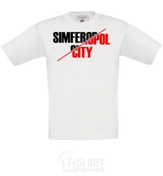 Kids T-shirt Simferopol city White фото