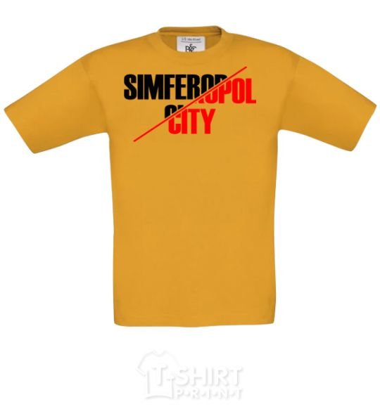 Kids T-shirt Simferopol city cornsilk фото