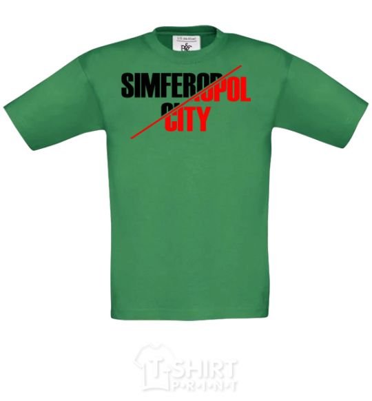 Kids T-shirt Simferopol city orchid-green фото