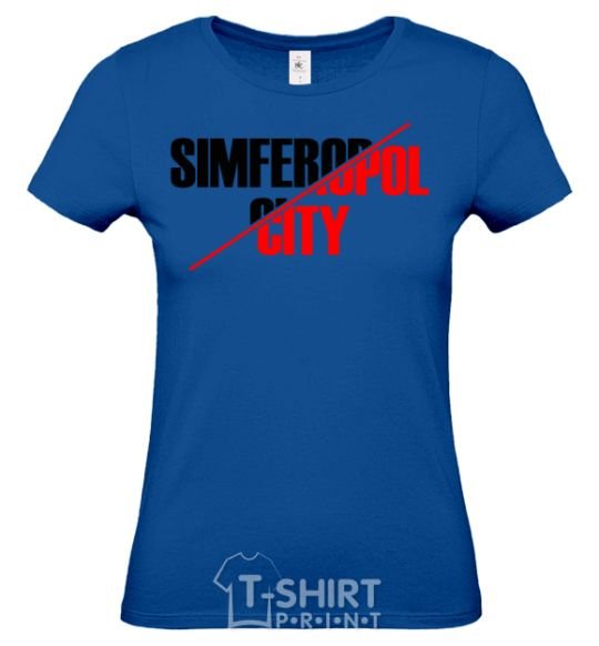 Women's T-shirt Simferopol city royal-blue фото