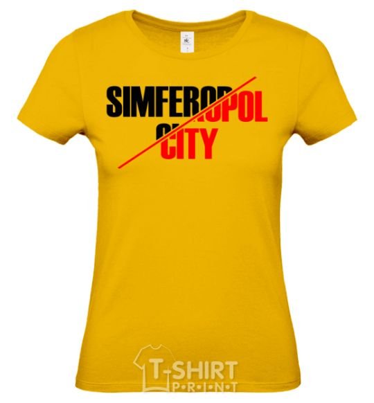 Women's T-shirt Simferopol city cornsilk фото