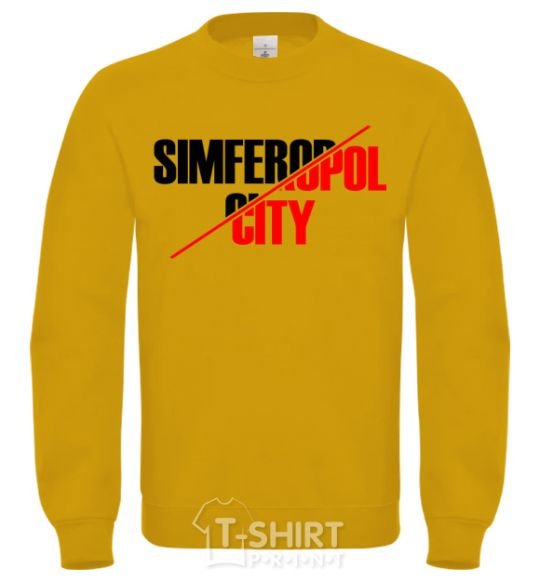Sweatshirt Simferopol city yellow фото
