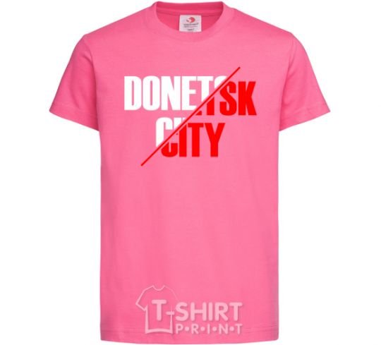 Детская футболка Donetsk city Ярко-розовый фото