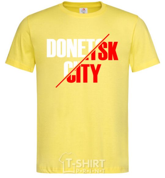 Men's T-Shirt Donetsk city cornsilk фото