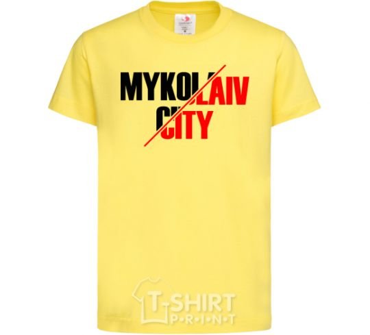 Kids T-shirt Mykolaiv city cornsilk фото