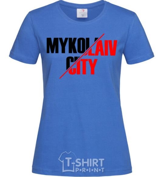 Women's T-shirt Mykolaiv city royal-blue фото