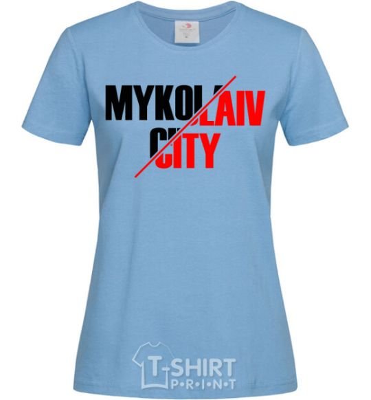 Women's T-shirt Mykolaiv city sky-blue фото