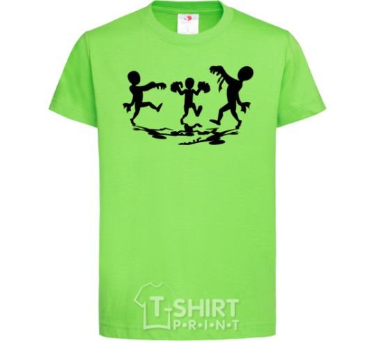 Kids T-shirt A zombie uprising orchid-green фото