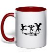 Mug with a colored handle A zombie uprising red фото
