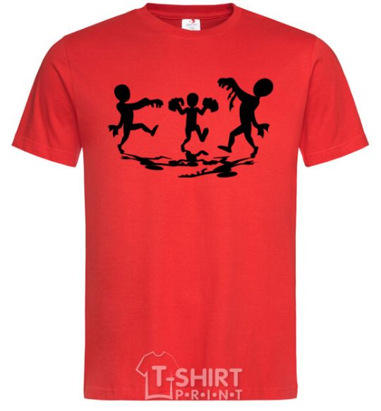 Men's T-Shirt A zombie uprising red фото