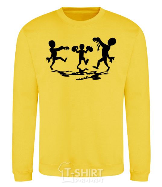 Sweatshirt A zombie uprising yellow фото
