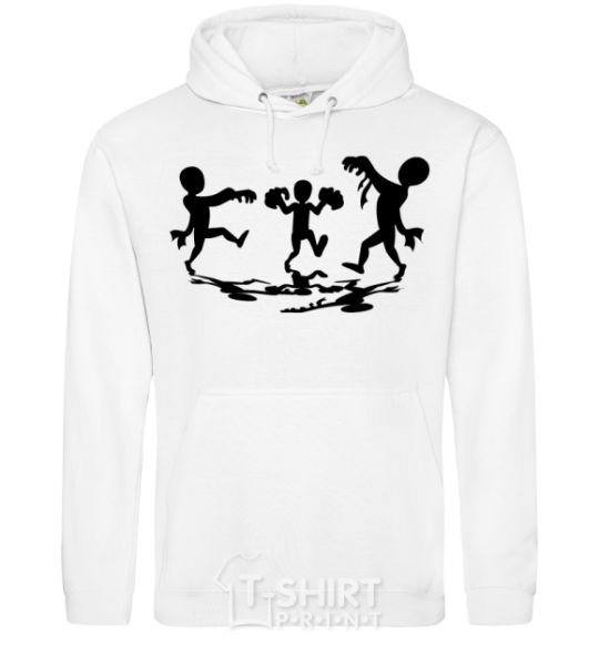 Men`s hoodie A zombie uprising White фото