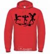Men`s hoodie A zombie uprising bright-red фото