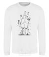 Sweatshirt A hand from the ground White фото