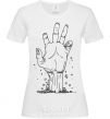 Women's T-shirt A hand from the ground White фото