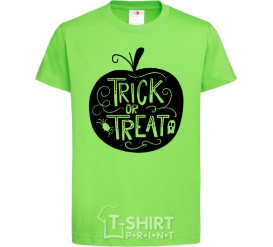 Kids T-shirt Trick or treat pumpkin orchid-green фото