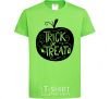 Kids T-shirt Trick or treat pumpkin orchid-green фото