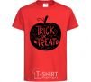 Kids T-shirt Trick or treat pumpkin red фото