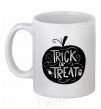 Ceramic mug Trick or treat pumpkin White фото