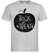 Men's T-Shirt Trick or treat pumpkin grey фото