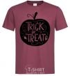 Men's T-Shirt Trick or treat pumpkin burgundy фото