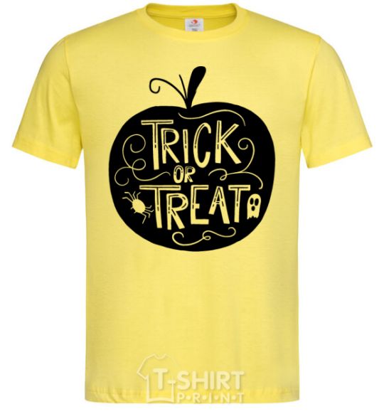 Men's T-Shirt Trick or treat pumpkin cornsilk фото