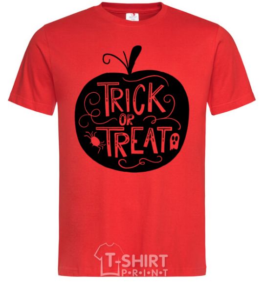 Men's T-Shirt Trick or treat pumpkin red фото