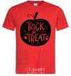 Men's T-Shirt Trick or treat pumpkin red фото