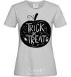 Женская футболка Trick or treat pumpkin Серый фото