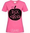 Женская футболка Trick or treat pumpkin Ярко-розовый фото