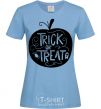 Женская футболка Trick or treat pumpkin Голубой фото