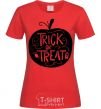 Женская футболка Trick or treat pumpkin Красный фото