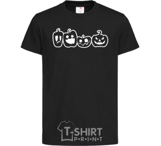 Kids T-shirt Pumpkins black фото