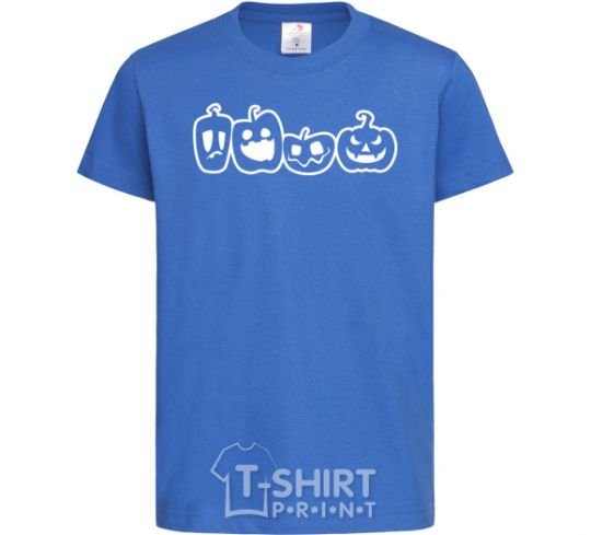 Kids T-shirt Pumpkins royal-blue фото