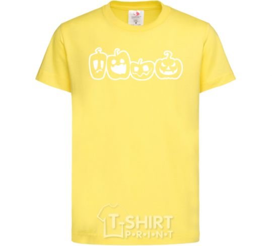 Kids T-shirt Pumpkins cornsilk фото