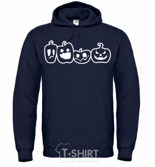 Men`s hoodie Pumpkins navy-blue фото