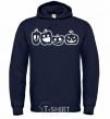 Men`s hoodie Pumpkins navy-blue фото