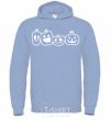 Men`s hoodie Pumpkins sky-blue фото