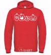 Men`s hoodie Pumpkins bright-red фото