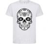 Kids T-shirt Skull bw White фото