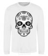 Sweatshirt Skull bw White фото