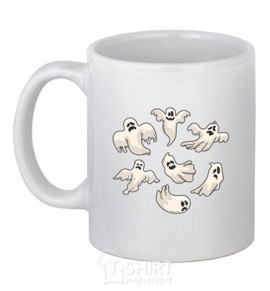 Ceramic mug Ghosts White фото