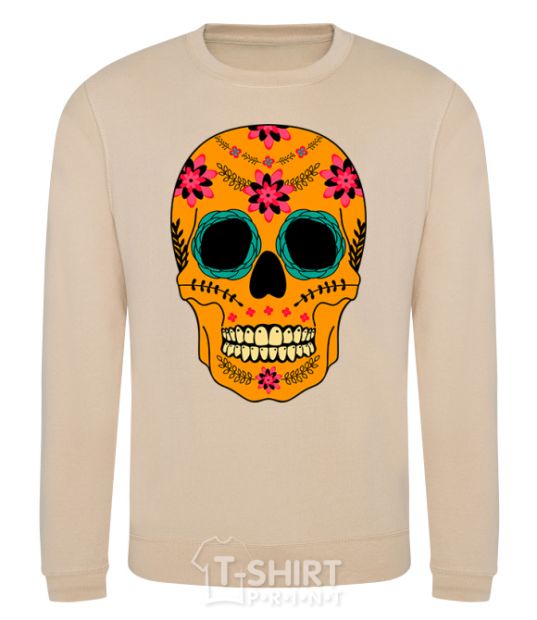 Sweatshirt Orange skull sand фото