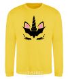 Sweatshirt Bat unicorn yellow фото