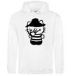 Men`s hoodie Hello scary White фото