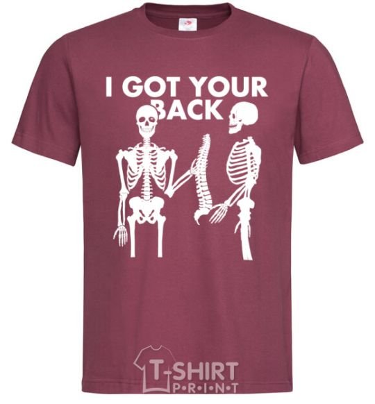 Men's T-Shirt I got your back burgundy фото