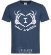 Мужская футболка I love helloween Темно-синий фото