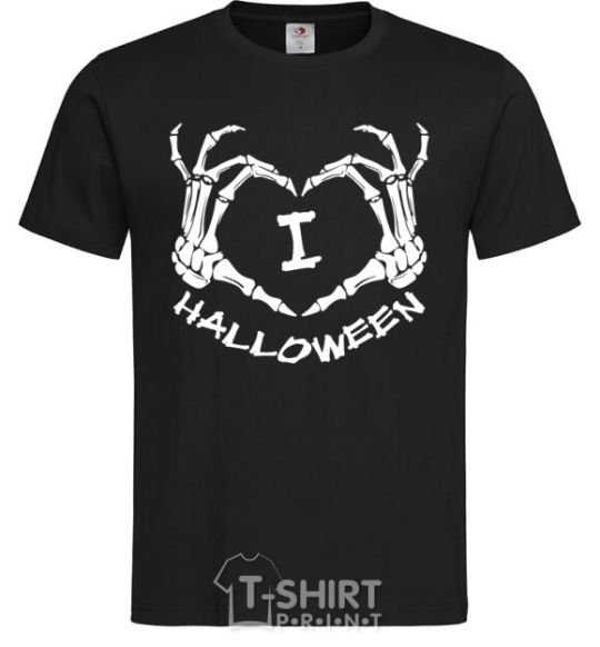 Men's T-Shirt I love helloween black фото