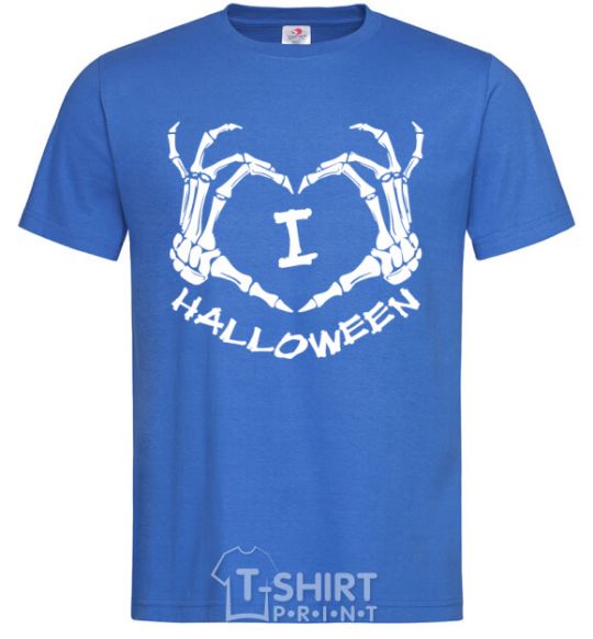 Men's T-Shirt I love helloween royal-blue фото