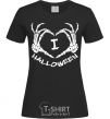 Women's T-shirt I love helloween black фото